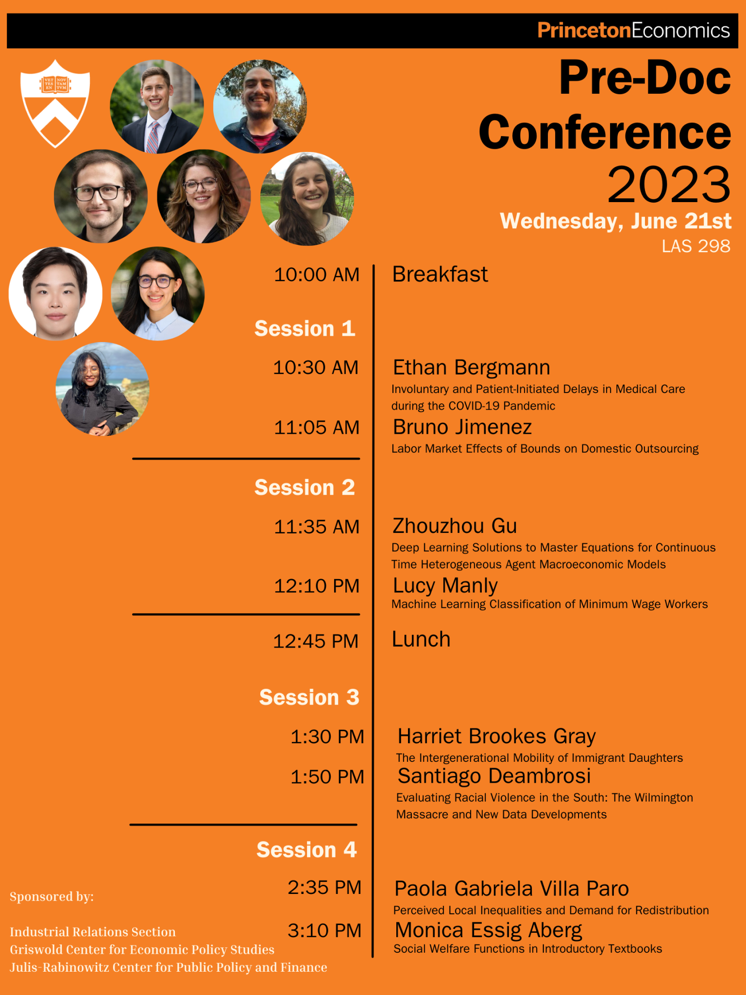 Princeton University Predoctoral Economics Conference 2023 Princeton