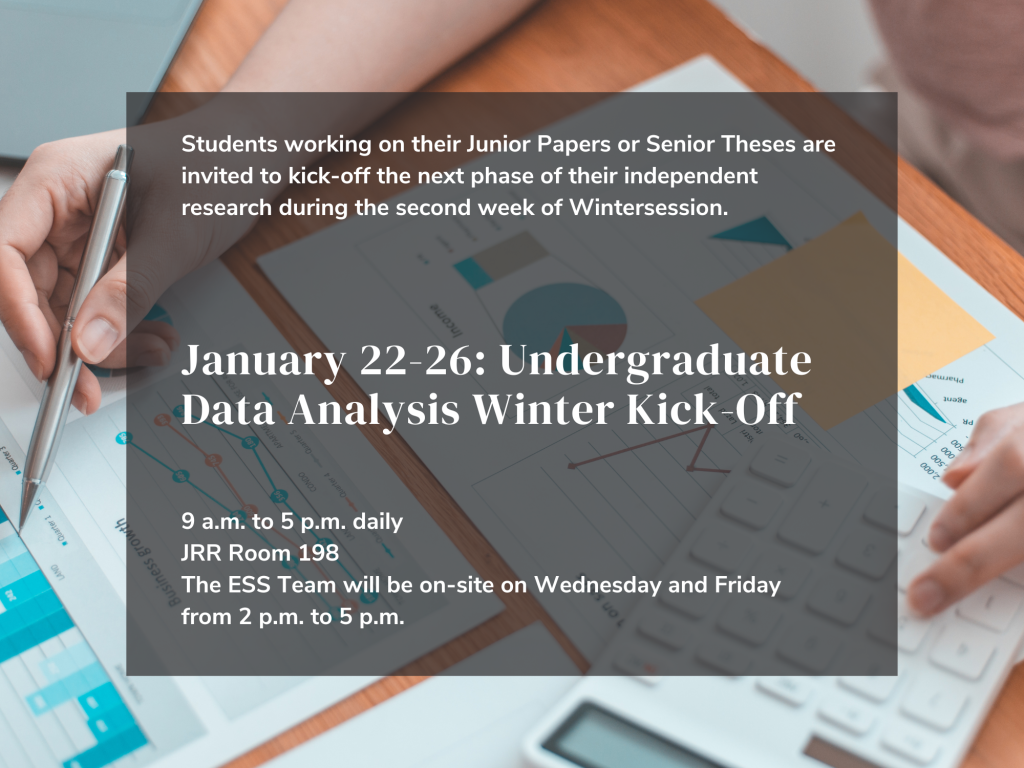 January 22-26: Undergraduate Data Analysis Winter Kick-Off