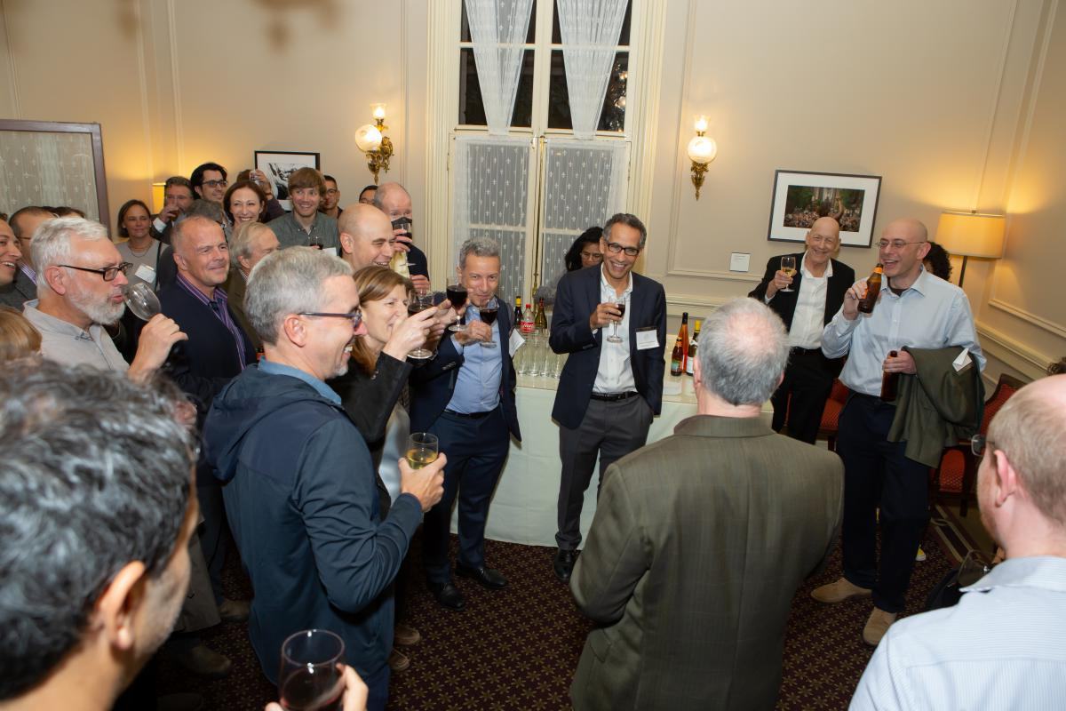 Stephen Redding gives a toast to Gene Grossman